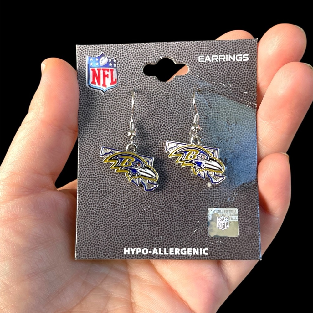 NEW NFL Baltimore Ravens Football Earrings
